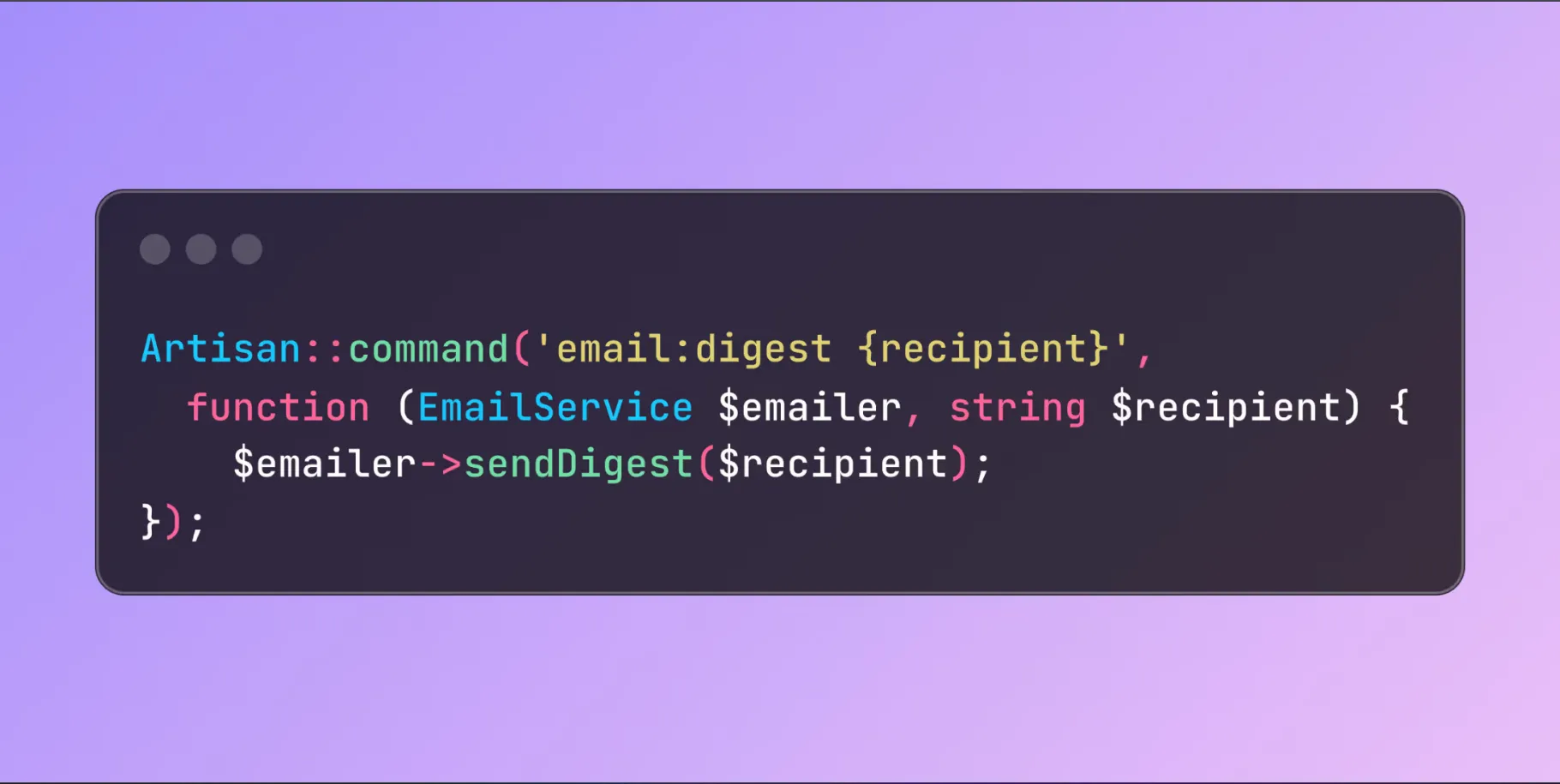 Dependency Injection trong Laravel Closure Commands